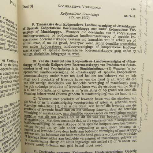 Union of South Africa Co - Operative societies act No. 29 of 1939