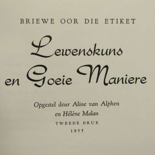 Lewenskuns en Goeie Maniere - 1955 issue