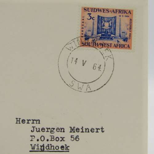 14 May 1964 Opening of Assembly Hall Windhoek cover with SACC 223