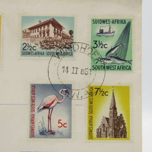 South West Africa First Decimal set on First Day Cover 14/02/1961