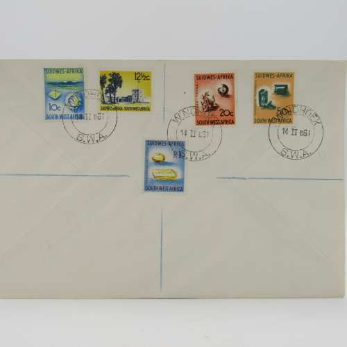 South West Africa First Decimal set on First Day Cover 14/02/1961