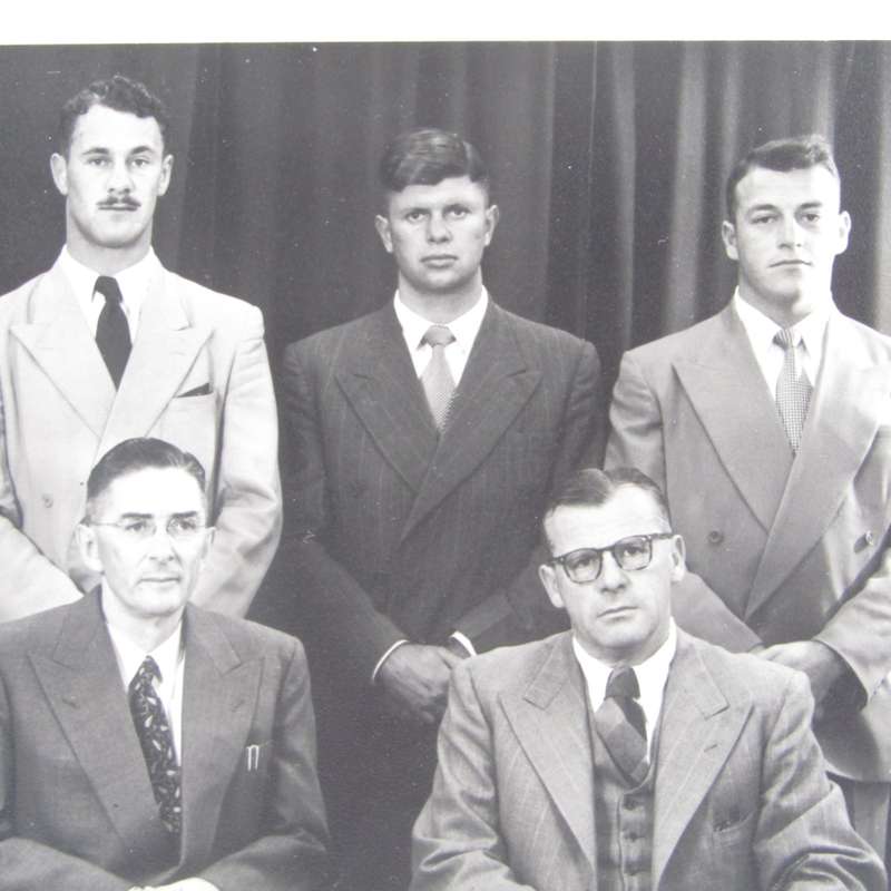 Photo of Agricultural Maters degree students of University of Stellenbosh 1953-1954 with names