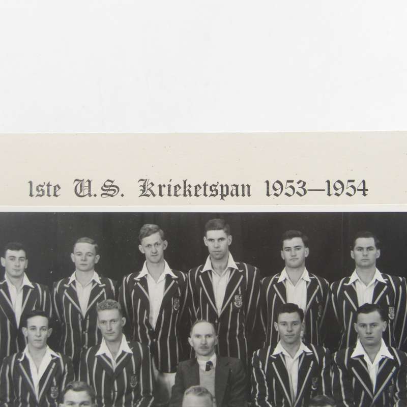 Stellenbosch University 1953/54 First Cricket team photo with names