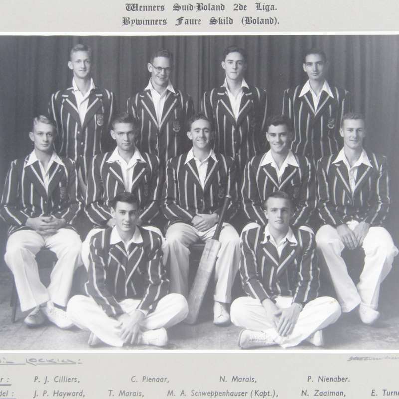 Stellenbosch University 1950/51 Second cricket team photo with names