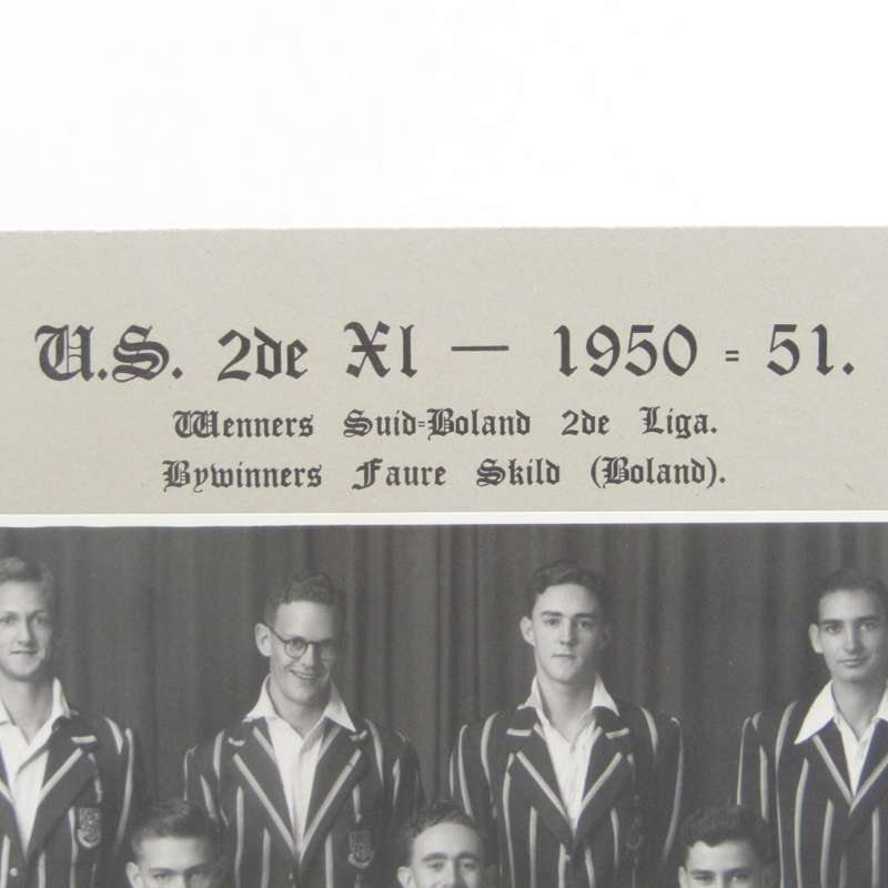 Stellenbosch University 1950/51 Second cricket team photo with names