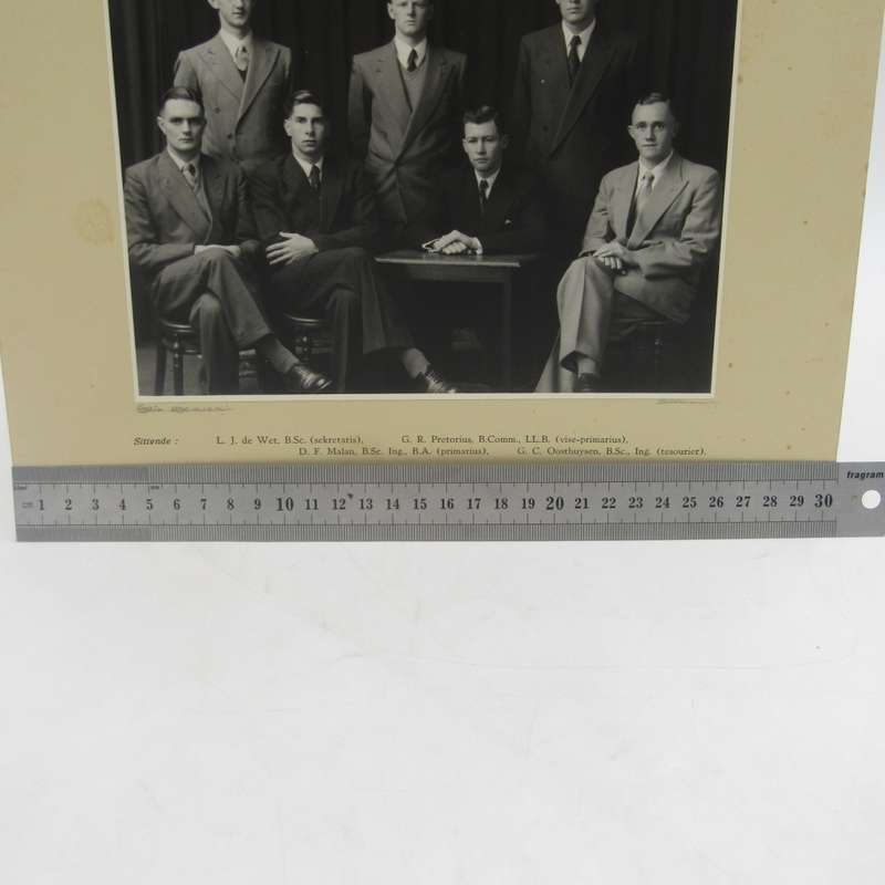 1954 Photo of House Committee of House Marais at Stellenbosch University with names