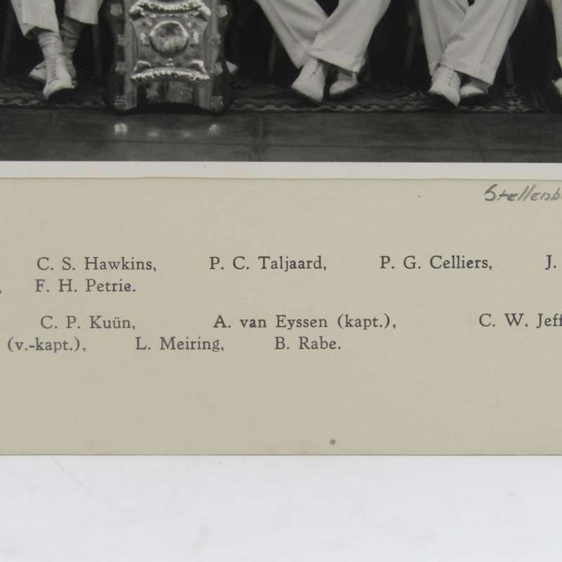 Van der Stel Cricket club 1958/59 second team photo with names
