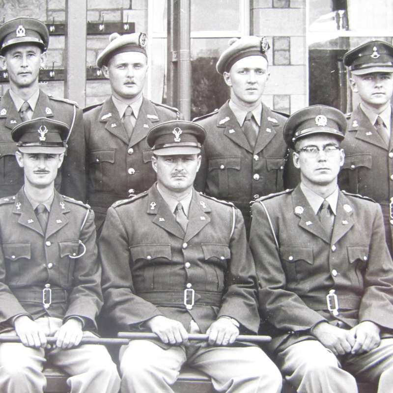 SADF Military College 1961 Photo of platoon leaders with names and some signatures