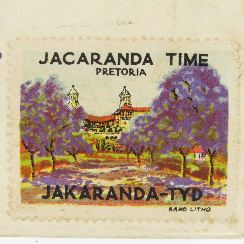 South Africa Pretoria Jacaranda Time 29/10/1940 envelope with mining stamp