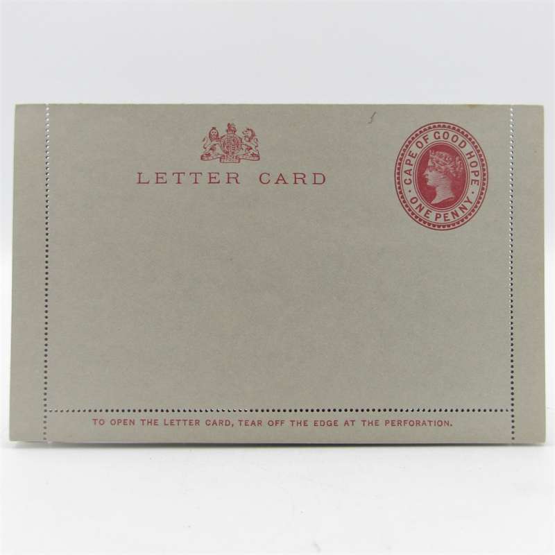 Unused Cape of Good Hope letter card with One penny pre - printed postage - unused