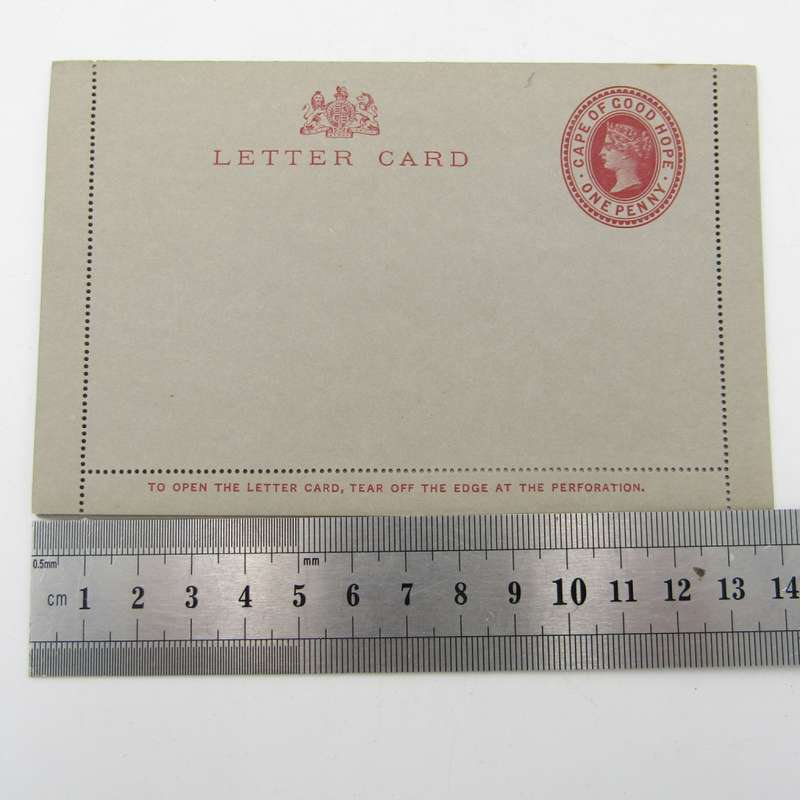 Unused Cape of Good Hope letter card with One penny pre - printed postage - unused