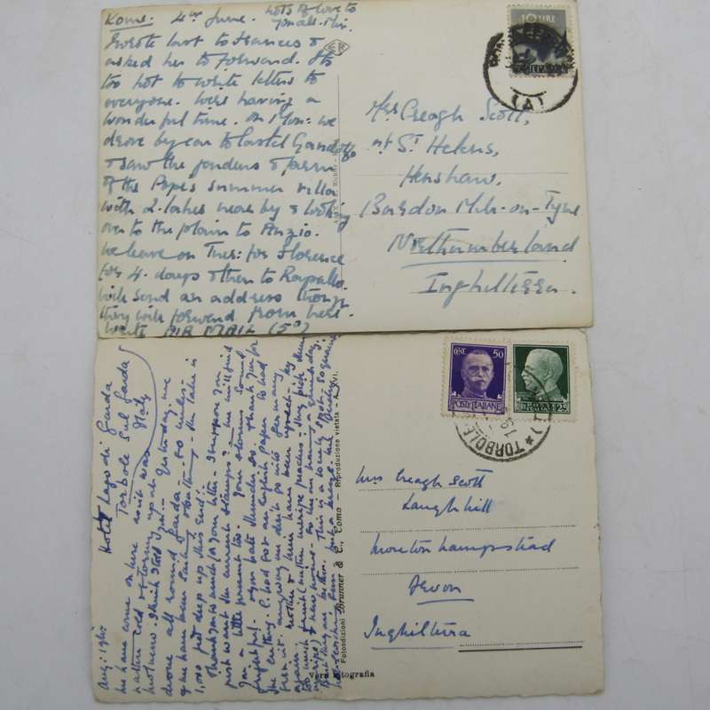 Lot of 33 Italy postcards - all vintage and all with Italian stamps