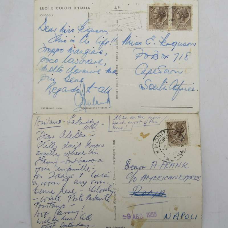 Lot of 33 Italy postcards - all vintage and all with Italian stamps