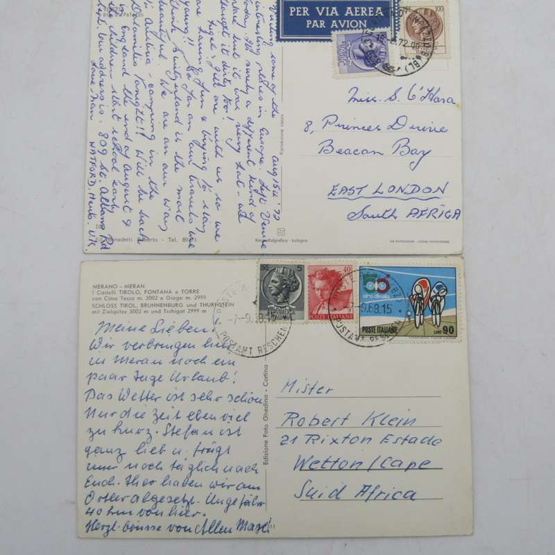Lot of 33 Italy postcards - all vintage and all with Italian stamps