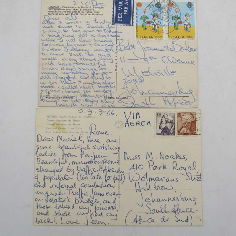 Lot of 33 Italy postcards - all vintage and all with Italian stamps