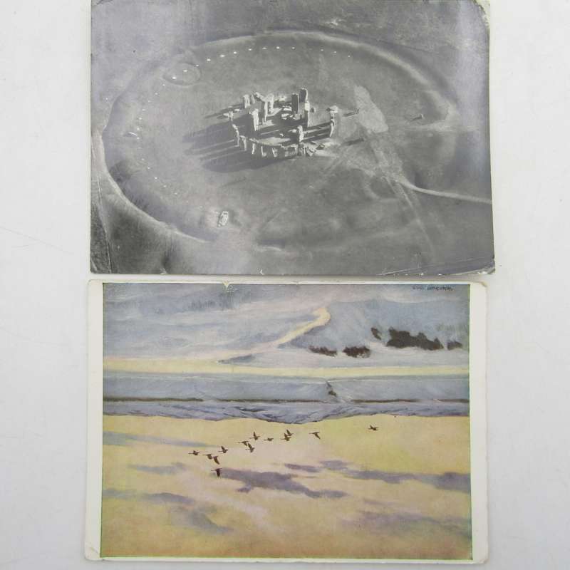 Lot of 19 vintage British postcards - all of them with more then 1 stamp used