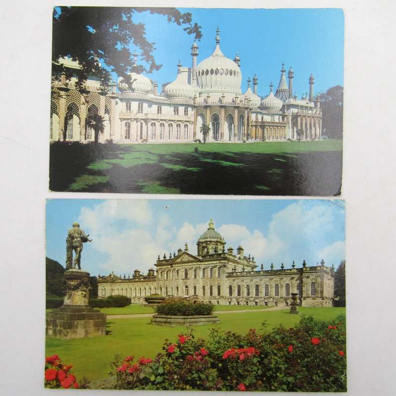 Lot of 19 vintage British postcards - all of them with more then 1 stamp used