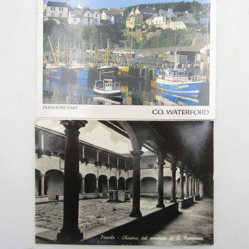 Lot of 19 vintage British postcards - all of them with more then 1 stamp used
