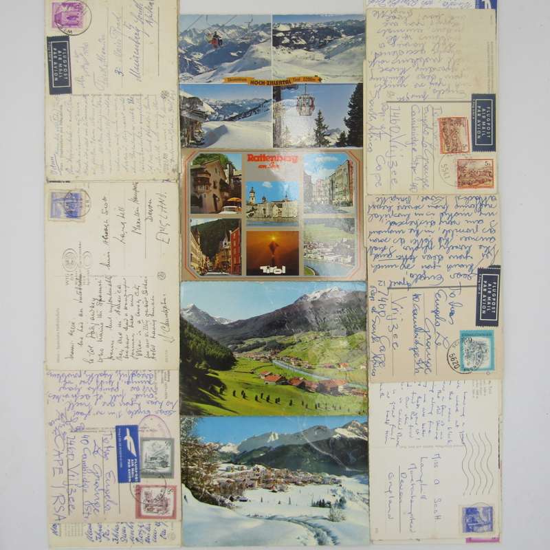 Lot of 34 vintage Austria postcards - all used with stamps