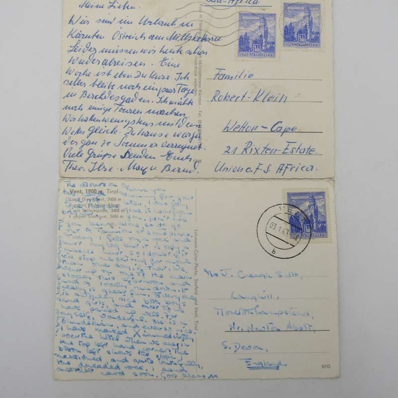 Lot of 34 vintage Austria postcards - all used with stamps