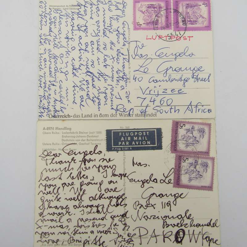 Lot of 34 vintage Austria postcards - all used with stamps