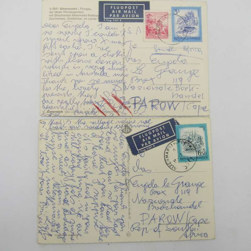 Lot of 34 vintage Austria postcards - all used with stamps