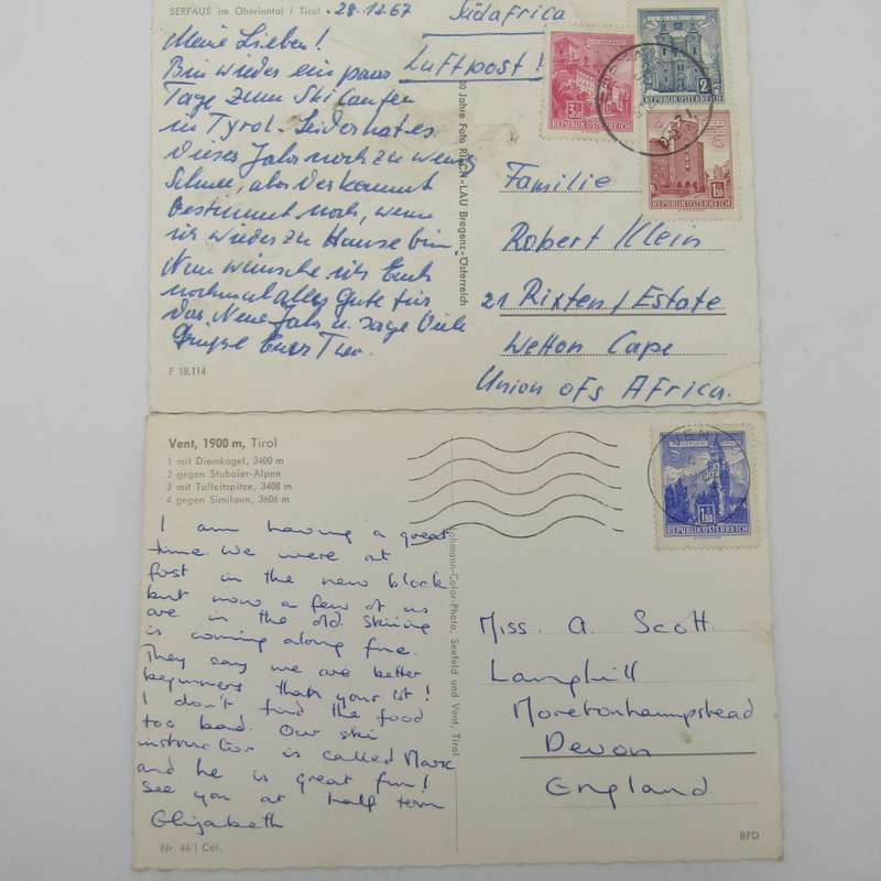 Lot of 34 vintage Austria postcards - all used with stamps