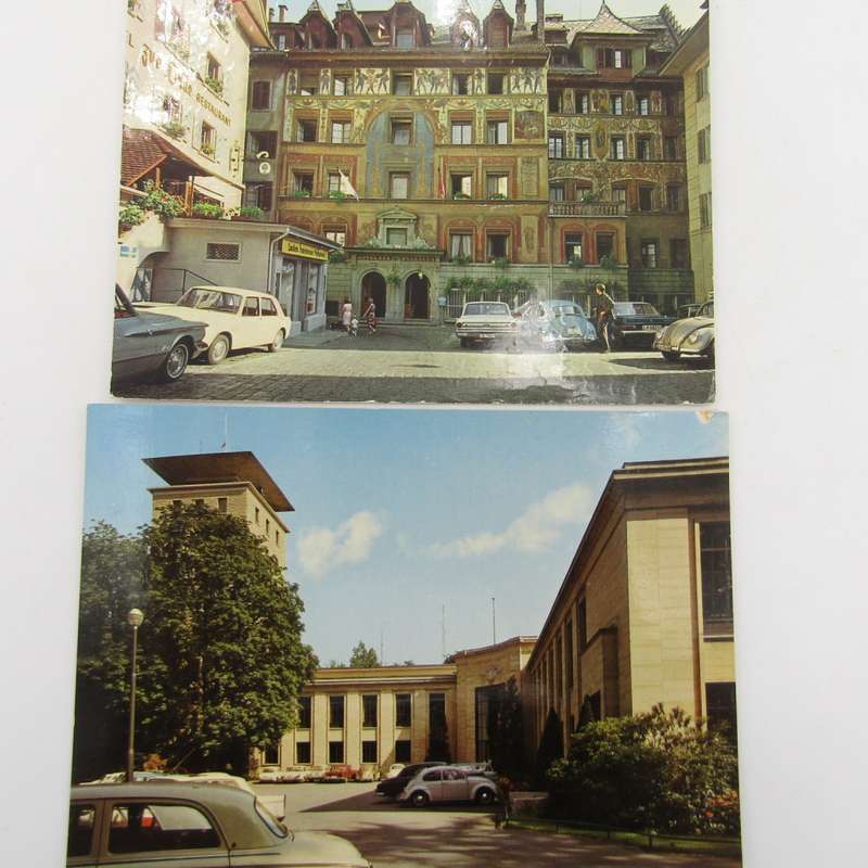 Lot of 42 Postcards all with vintage cars and vehicles