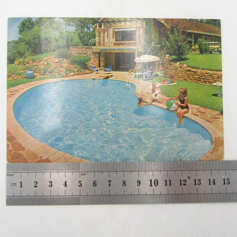Pride pools vintage advertising postcard