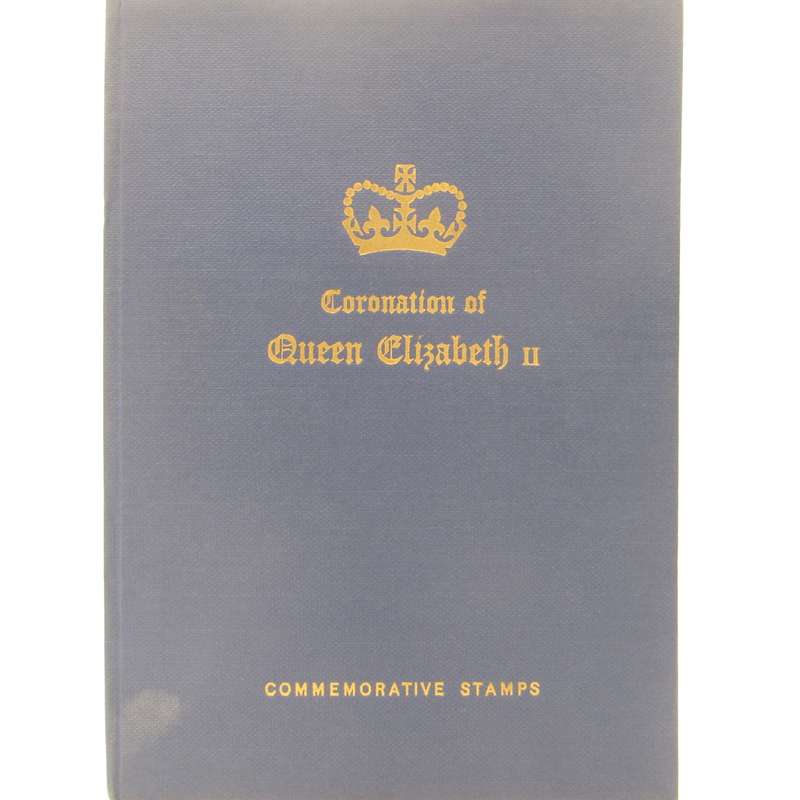 Coronation of QE 11 stamp booklet with issued stamps plus some extras