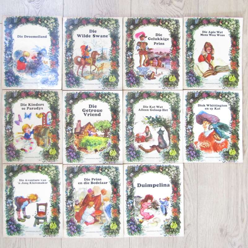 Lot of 11 Vintage Jakaranda Reeks Afrikaans kids story books