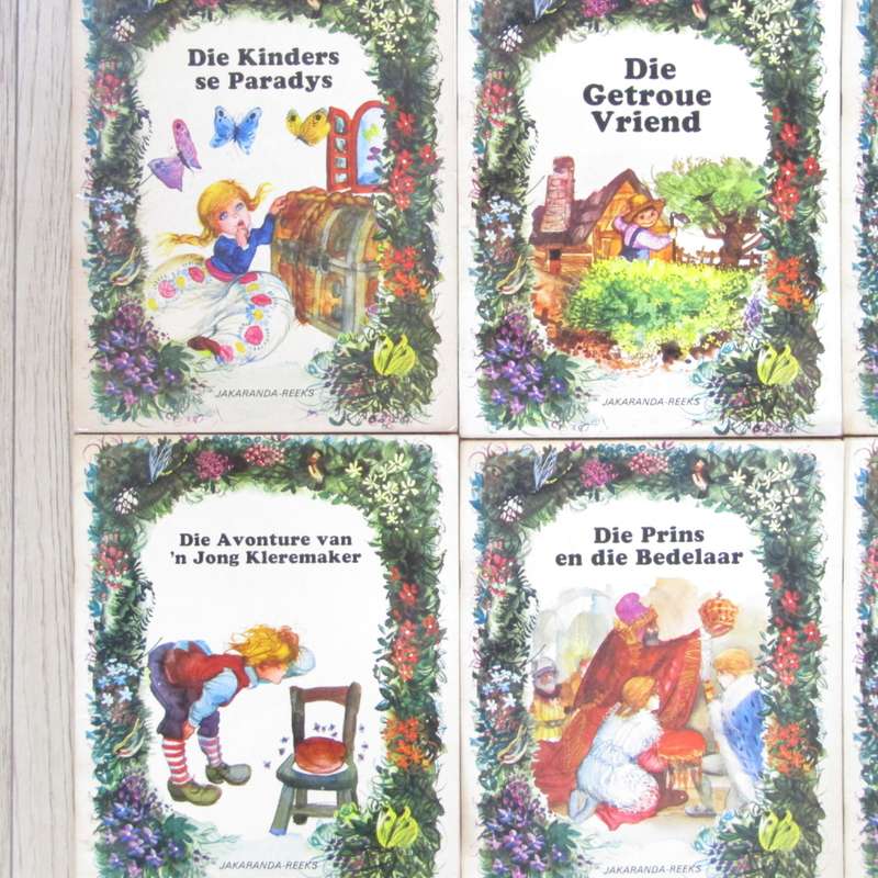 Lot of 11 Vintage Jakaranda Reeks Afrikaans kids story books