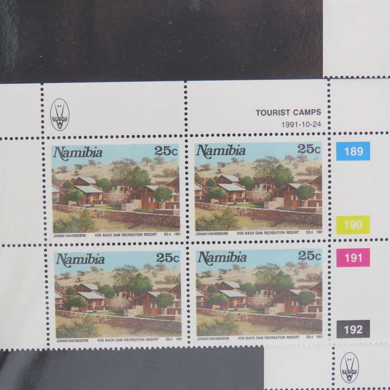 Stamp file with over 230 Namibia control blocks - a nice lot - With definitive issue blocks