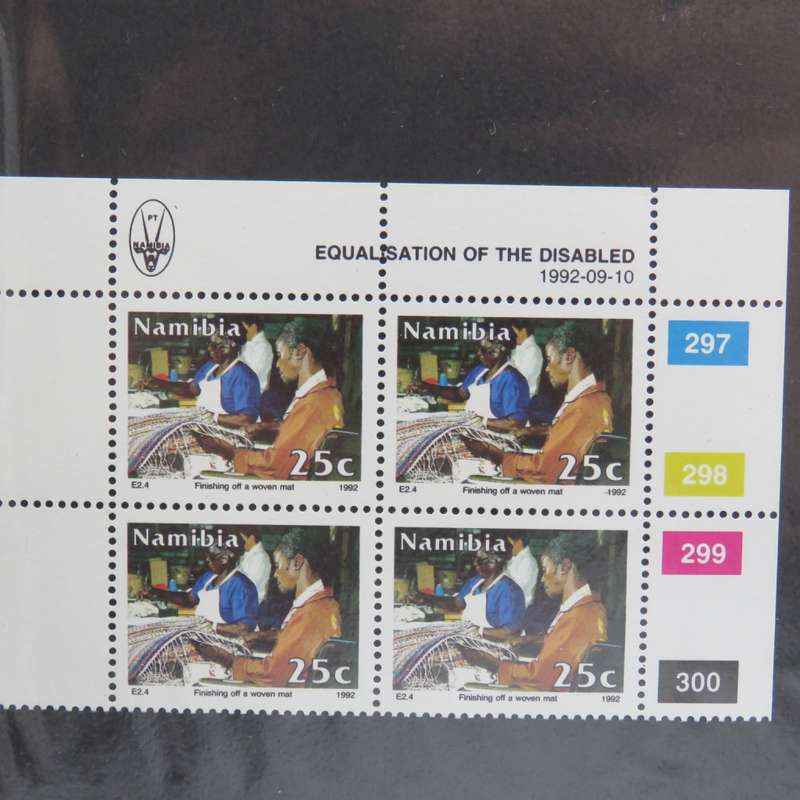 Stamp file with over 230 Namibia control blocks - a nice lot - With definitive issue blocks