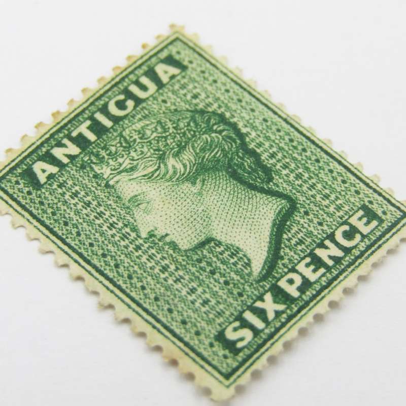 Antigua sixpence mint hinged SG29