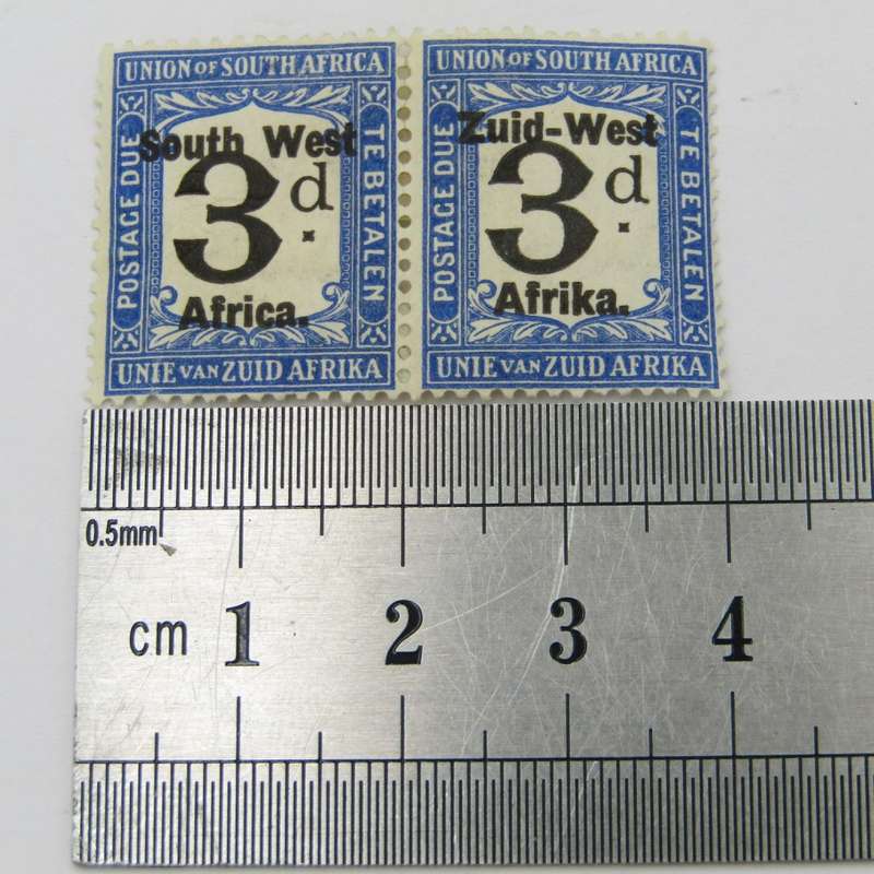 South West Africa Postage due 3d mint hinged SACC 11