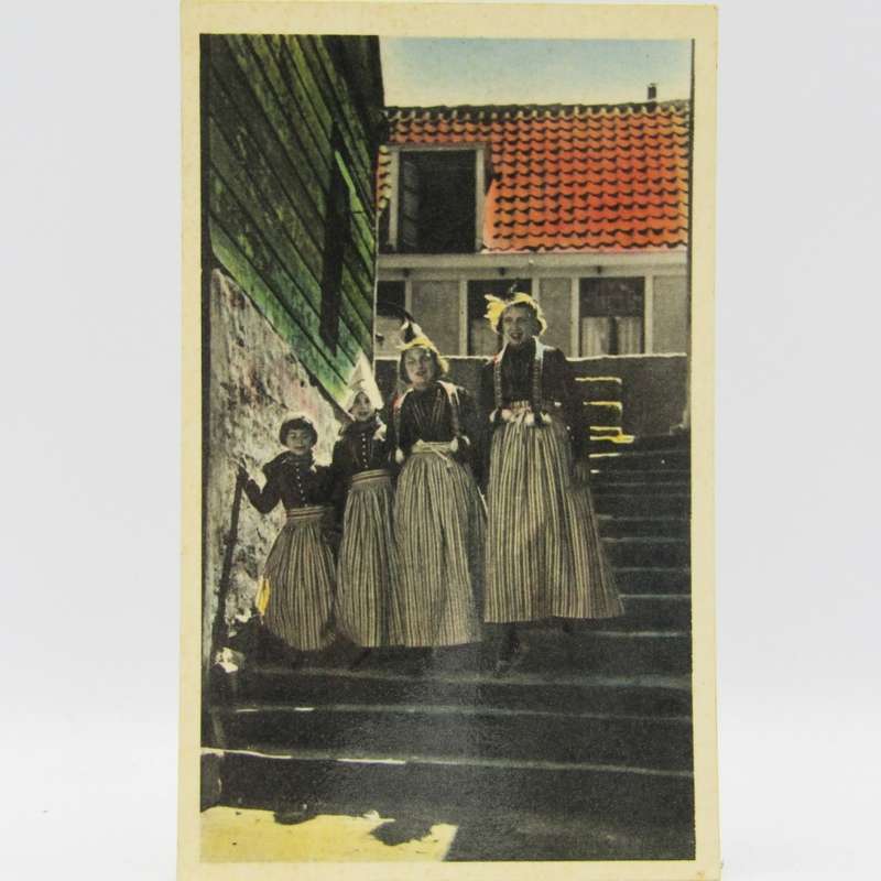 Vintage Dutch Colorized postcard - Groeten Uit Volendam