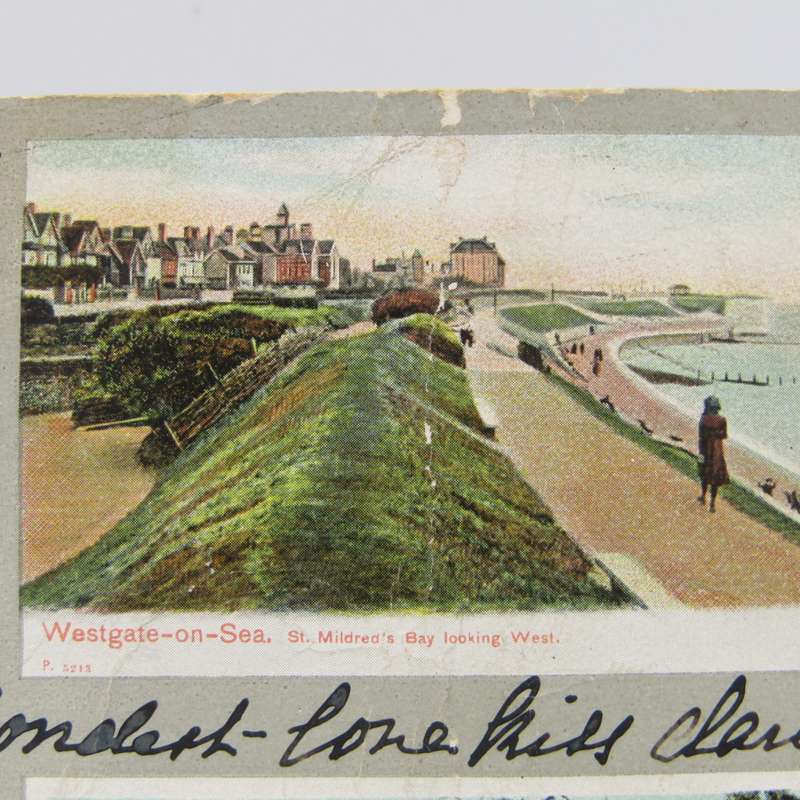 South Africa 1906 Postcard with 4 Margate scenes - some damage