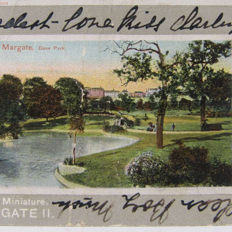 South Africa 1906 Postcard with 4 Margate scenes - some damage