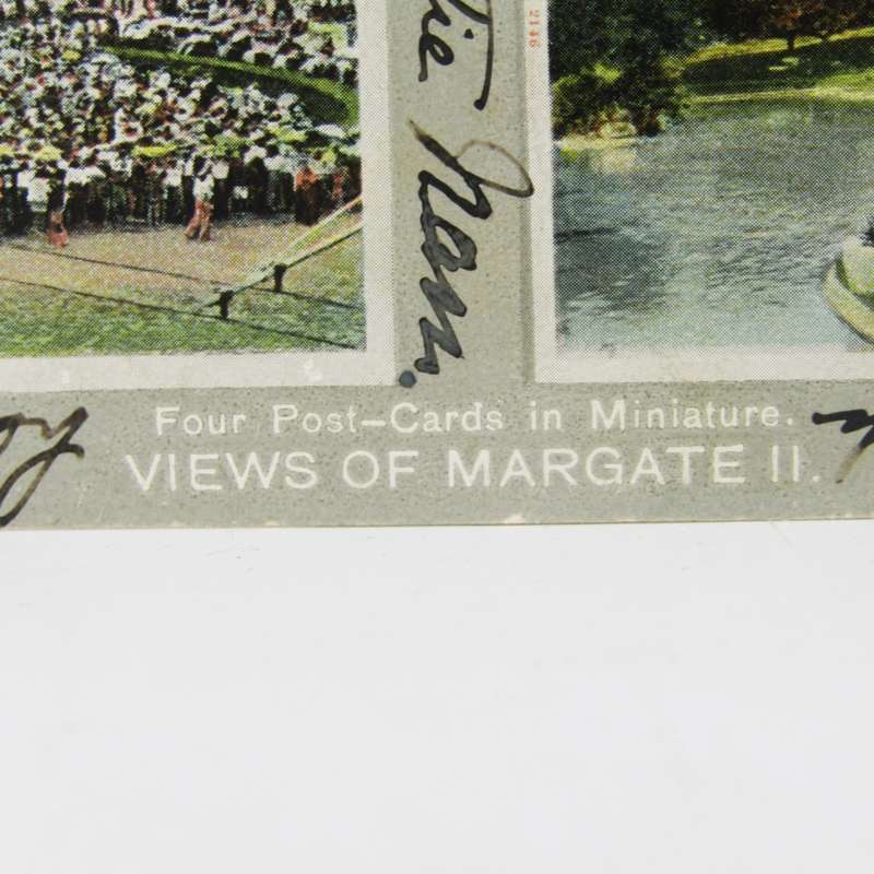 South Africa 1906 Postcard with 4 Margate scenes - some damage