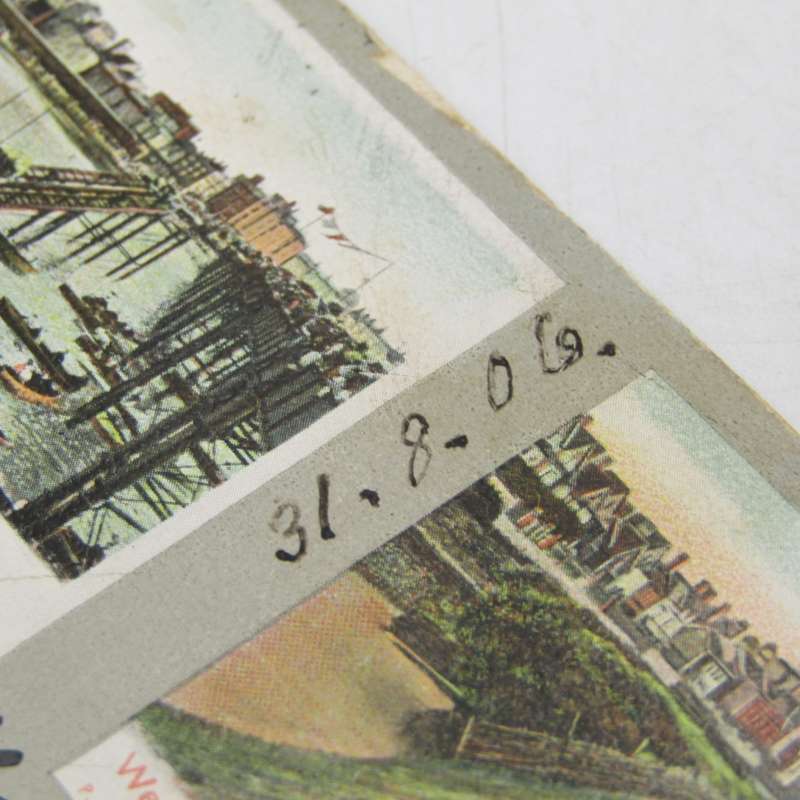 South Africa 1906 Postcard with 4 Margate scenes - some damage