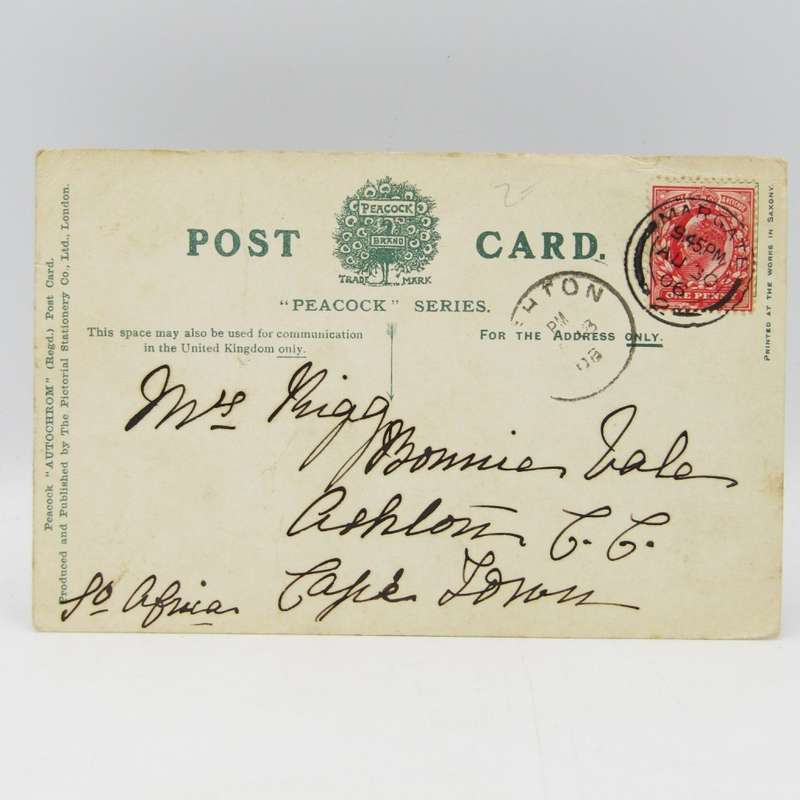 South Africa 1906 Postcard with 4 Margate scenes - some damage