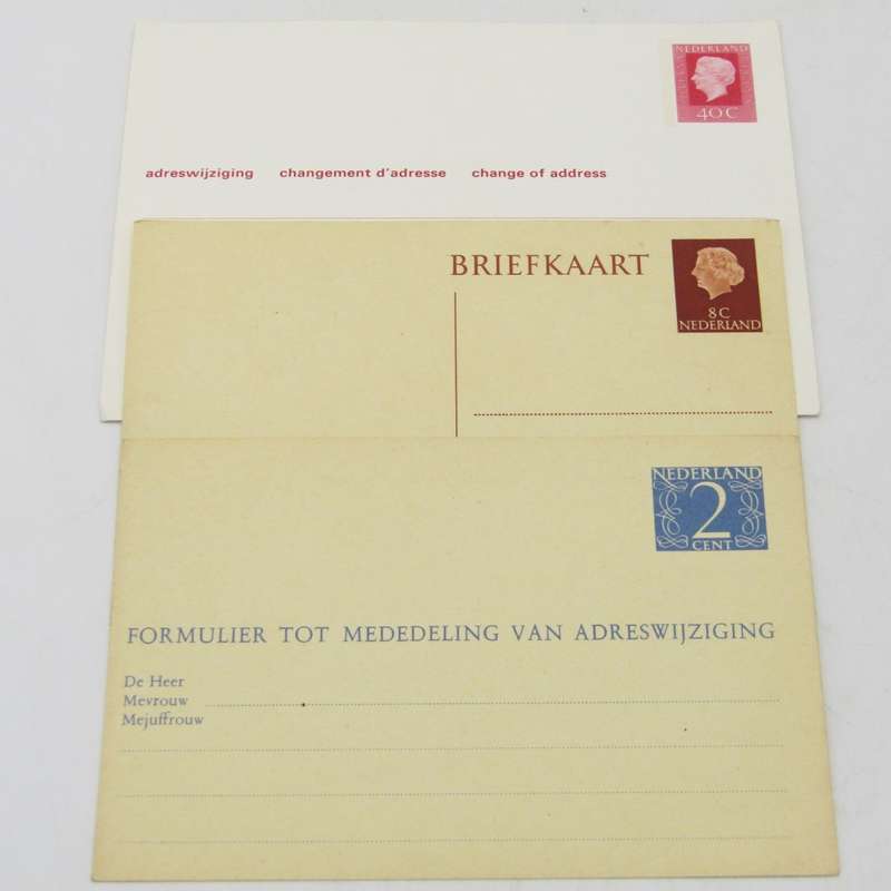 Lot of 3 unused Netherlands prepaid vintage postcards