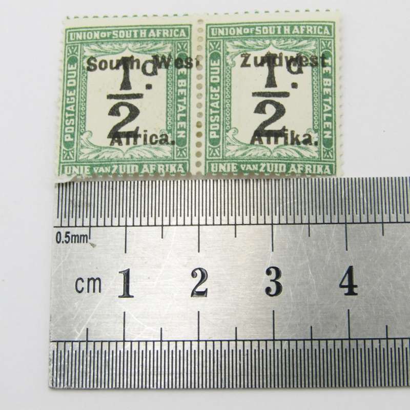 South West Africa Postage due 1/2d pair SACC 21 - mint hinged