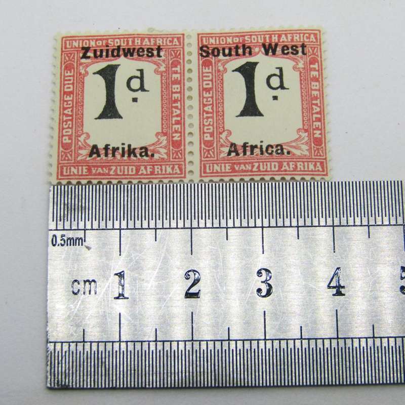 South West Africa Postage due 1d pair SACC 18 - mint hinged
