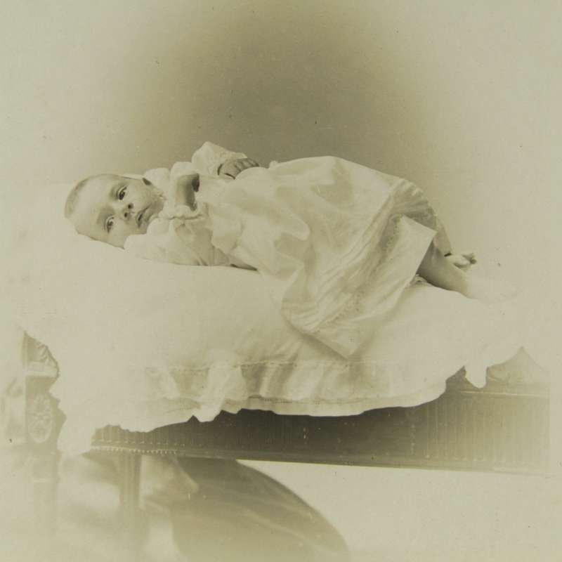 Early 1900`s photo postcard - name of baby is Geoffrey Thomas Flint