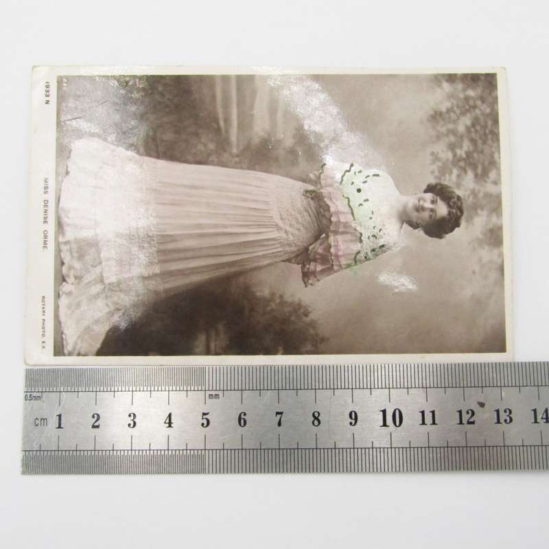 Antique colorized postcard -  Miss Denise Orme