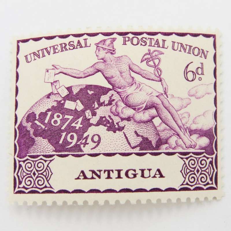 Antigua 1949 Postal union set mint on card