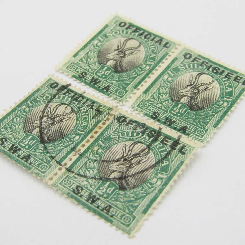 South West Africa official 1/2d pairs used and mint