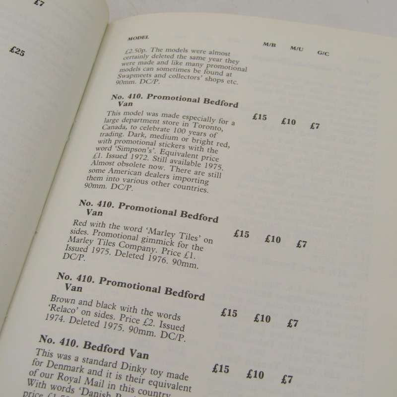 The Dinky Toy Price Guide - First and Second Editions